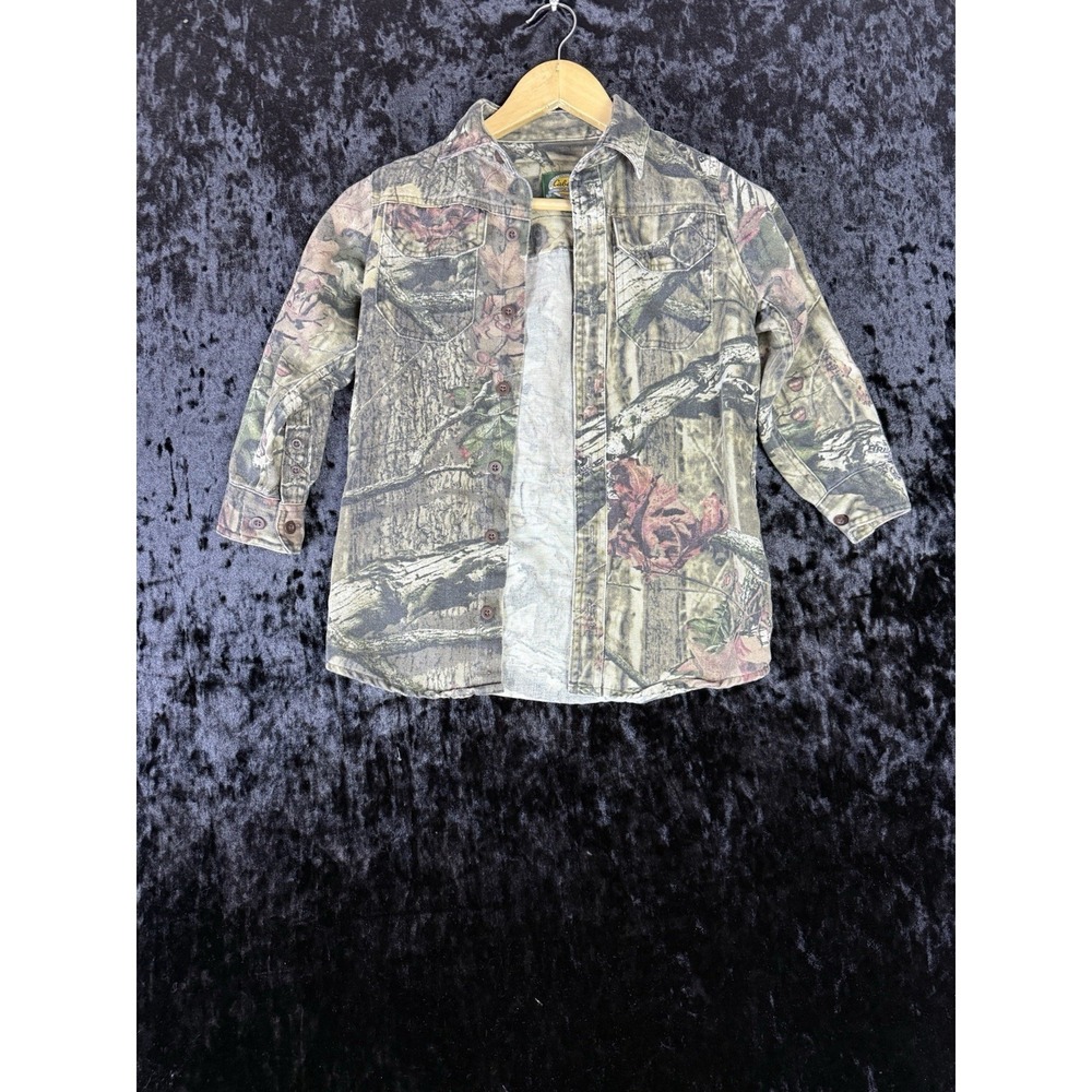 Cabela's Shirt Kids 4 Reg Camo Button Down Outdoor Hiking‎ Camping